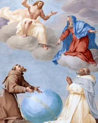 Saint François, Saint Damien et Marie intercédant pour l