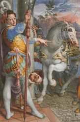 Abside, Antonio Campi, Rencontre de Jésus avec le centurion Corneille 1582-84, (détail)
