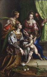 Madone et Enfant avec Saint Joseph, Sainte Catherine et Sainte Agnès