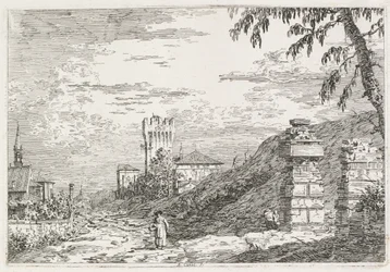 Vues : Deux piliers en ruine, 1735-1746