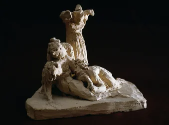 Lamentation du Christ, esquisse en terre cuite par Antonio Canova (1757-1822), Possagno, Vénétie, Italie