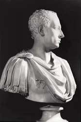Buste portrait de François Ier (1708-65), empereur du Saint-Empire romain (marbre)