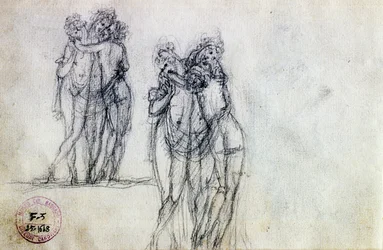 Deux esquisses pour Les Trois Grâces
