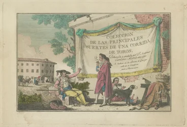 Planche de titre, de la série Colección de las principales suertes de una corrida de toros (Collection des principales actions d