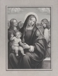 Madone et enfant avec des anges