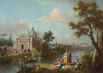 Paysage fluvial italianisant
