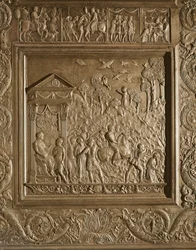 Martyr de Saint Paul, détail de la porte centrale de la basilique, décorée 1439-45 (bronze)