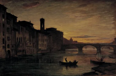Le fleuve Arno à Ponte Santa Trinita, c.1866