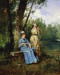 À travers les jumelles