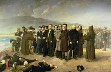Exécution de José María de Torrijos y Uriarte (1791-1831) et de ses compagnons en 1831, 1888