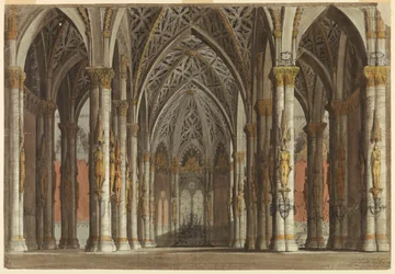 Décor de scène : Salle gothique