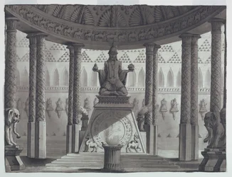 Conception de scène, temple oriental