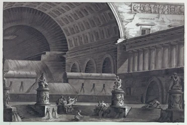 Décor de scène, Thermes romains