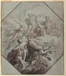Conception pour une peinture de plafond sur le thème de l