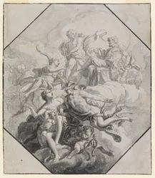 Conception pour une peinture de plafond sur le thème de l