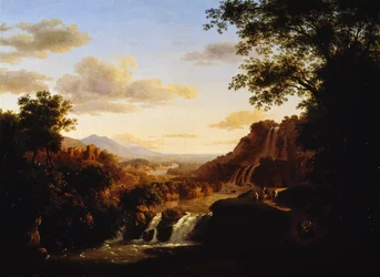 Paysage avec cascade
