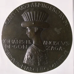 Médaille portrait représentant Gianfrancesco Gonzaga (13945-1444) 1446-8