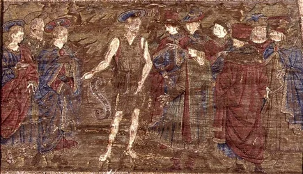Saint Jean-Baptiste désignant le Christ à la multitude, tapisserie représentant des scènes de la vie du saint