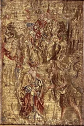 La rencontre entre Saint Jean-Baptiste et le grand prêtre, tapisserie représentant des scènes de la vie du saint