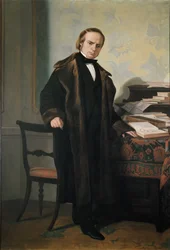 Portrait de Vincenzo Gioberti, philosophe, patriote et homme politique italien (huile sur toile)