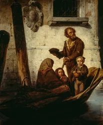 Une famille de roturiers dans un bateau