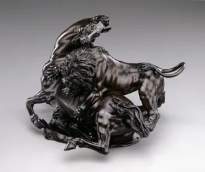 Lion attaquant un cheval, vers 1580/90