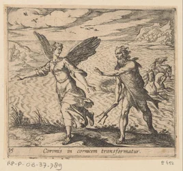 Coronis transformée en corbeau