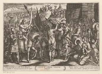 David revient triomphant avec la tête de Goliath