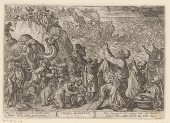 Les Égyptiens se noient dans la mer Rouge (Pharao mergitur, Scènes de l