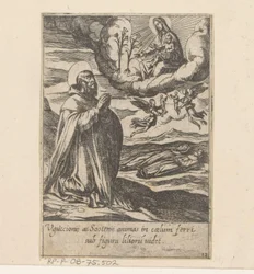 Saint Philippe prie pour les âmes de deux frères (La Vie de Philippe Benitius)