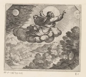 Dieu créant le soleil, la lune et les étoiles
