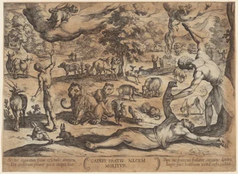 Caïn tue Abel, planche 1 de la série « Batailles de l