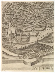 Plan de la ville de Rome. Partie 11 avec le San Pancrazio rive gauche, 1645
