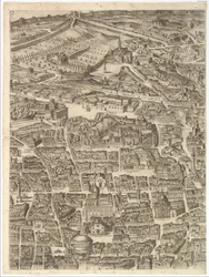 Plan de la ville de Rome. Partie 3 avec la Santa Maria Maggiore, le Panthéon et Trajan