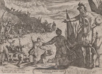 Planche 13 : Gédéon choisissant ses soldats, des Batailles de l