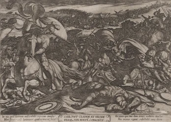 Planche 18 : Suicide de Saül après sa défaite par les Philistins, de 