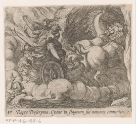 Pluton emmène Proserpine devant la nymphe Cyane