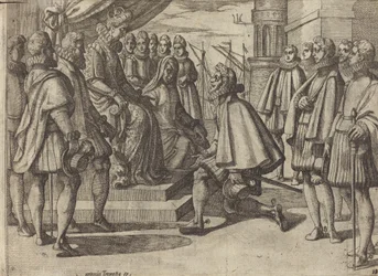 Duc espagnol devant Marguerite d