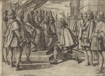 Duc espagnol devant Marguerite d