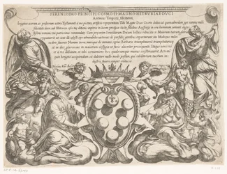 Page de titre avec dédicace et armoiries de Cosimo II de