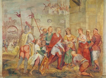 Jacopo Barbarigo libérant la reine Marguerite de Hongrie des Turcs en 1426