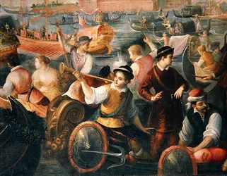 Le débarquement de Catarino Cornaro à Venise en 1489 (détail)