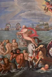 Détail de la salle de dessin de la reine