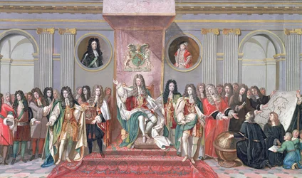 Jacques II (1633-1701) Recevant les Écoliers Mathématiques de Christ