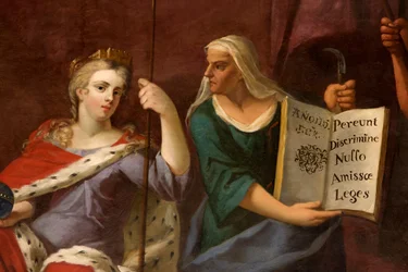 Reine Anne en Britannia, avec une prophétesse (détail)