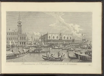 Vue du Grand Canal à Venise avec le Bucintoro du doge