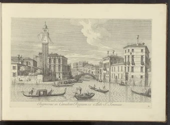Vue du Cannaregio et du Palazzo Labia à Venise