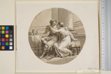 Deux amants dans un intérieur