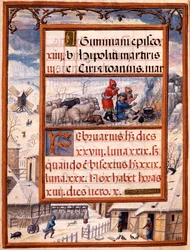 Le mois de février, miniatures du 
