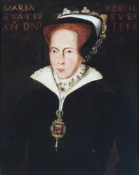 Portrait de la reine Marie (huile sur panneau)